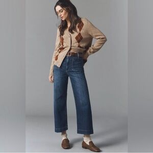 NWT Anthropologie The Colette Crop Wide-Leg Jeans by Maeve Size 25
